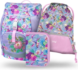 Baagl set scolastico Airy Colibrì – zaino, astuccio e sacca