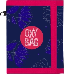 Textile Wallet OXY Flowers with Velcro Closure