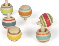 Small foot drvena zvrkica s prugama 1 kom