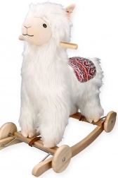 Bujająca alpaka z kółkami