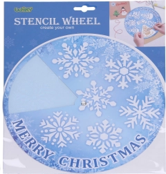 Christmas snow stencil – bicycle 31.2 × 25.5 cm