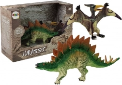 Toy Set Dinosaur Stegosaurus and Pteranodon