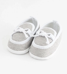 Mocassins pour bébé – chaussons NEW BABY, gris, 6–12 mois