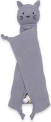 Musselin-Schmusetuch NEW BABY Kätzchen grau