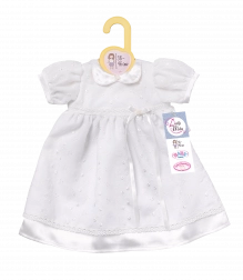 White dress for dolls 39–46 cm DOLLY MODA