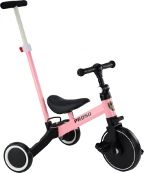 Three-wheeled bike with pink handle