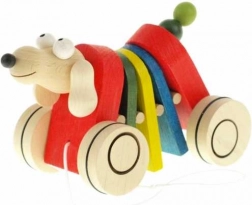 Giocattolo trainabile in legno Cane che batte le zampe