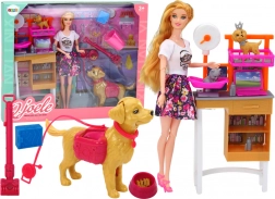 Élménykészlet babával és kisállatokkal – állatorvosi ellátás és grooming