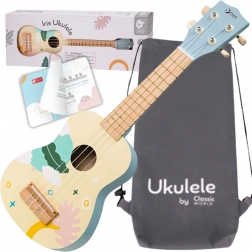leseno ukulele za otroke modro classic world