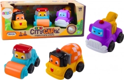 Sada stavebných vozidiel pre batoľatá z mäkkej gumy