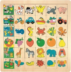 Puzzle à encastrer en bois pour enfants 3+