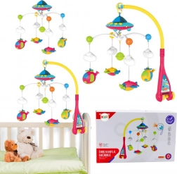 Giostrina da culla per bambini UFO con aerei e proiettore