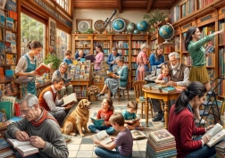 Puzzle Bookstore 2000 Pieces Bluebird