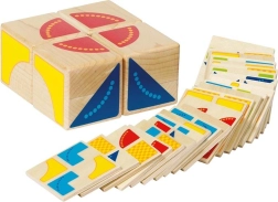 Puzzle logique en bois avec cubes et cartes GOKI