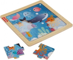 Puzzle in legno Fisher-Price – oceano, 9 pezzi