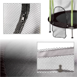 Kids’ trampoline for home and garden with net 140 cm, green