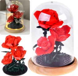 Konstruktorski set: podsvijetljena ruža pod kupolom, 219 dijelova