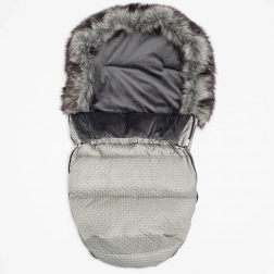 Winter Footmuff New Baby Lux Fleece Grey