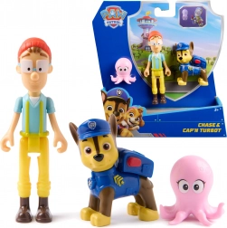 Paw Patrol figurice Chase, kapitan Turbot in hobotnica – set Adventure Bay