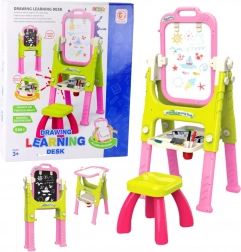 5-in-1 Board with Chair, multifunctional, pink