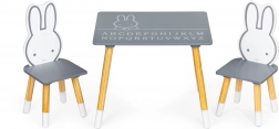 Children's table with two chairs furniture set Ecotoys
