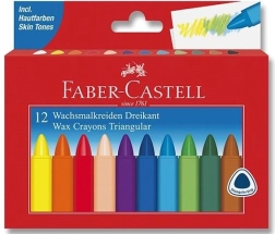 Triangular Wax Crayons 12 pcs FABER-CASTELL