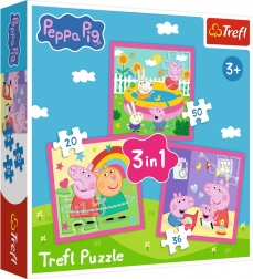 Puzzle 3 in 1 – Peppa and Friends TREFL