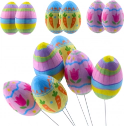 Húsvéti dekoráció tojások dróton 6 db