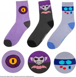 Lot de chaussettes Brawl Stars – 8‑Bit, Rico et Mortis