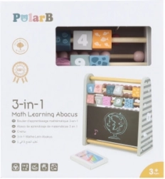 Wooden 3-in-1 Abacus with Chalkboard and Numbers