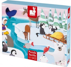 JANOD puzzle tattile vita sul ghiaccio, 20 pezzi