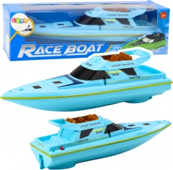 Kék motoros csónak elemmel