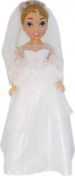 Menyasszony baba 80 cm elegáns menyasszonyi ruhában