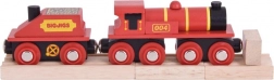Bigjigs Rail Red Locomotive with Wagon