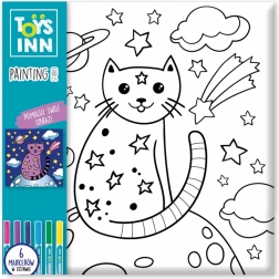 Image à colorier avec feutres – chat