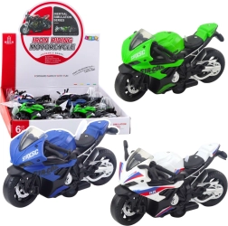 Športový pretekársky motocykel so zotrvačníkom, svetlami a zvukmi