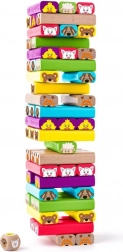 Torre colorata con animali - gioco di abilità