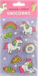 Reusable transparent window stickers – space, dinosaurs and unicorns