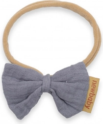 Bandeau en mousseline pour bébé New Baby, gris