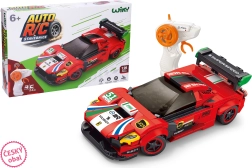 Building set Red RC car with remote control 17 cm