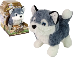 interactive plush husky dog – walks, wags its tail and makes sounds
