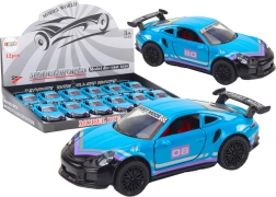 Kovinski športni avtomobilček 1:32 s vztrajnikom – turkizen