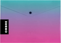 Bustina con bottone A4 ombré rosa