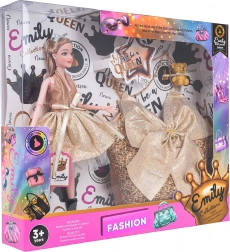 Lutka s torbicom za djecu EMILY – sjajna haljina i dodaci