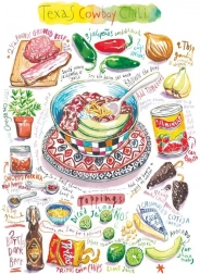 Magnolia puzzle Texas cowboy chili 1000 pieces