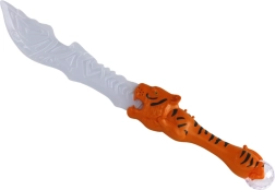 svetlobni meč z ročajem v obliki tigra – oranžen