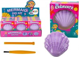 Arkæologisæt Havfrue i musling Mejselbørste