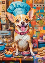 CASTORLAND Puzzle Chien chef cuisinier 120 pièces