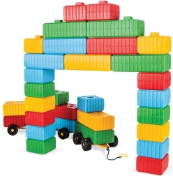 Woopie XXL Construction Set with Little Tree and Car, 43 pieces