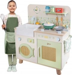 Wooden Multifunctional Kitchen XXL with Washing Machine and Accessories